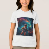 Astronaut im Weltraum fahren Tri-Blend Shirt (Vorderseite)