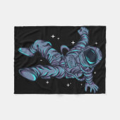 Astronaut im Weltraum Fleecedecke (Vorderseite (Horizontal))