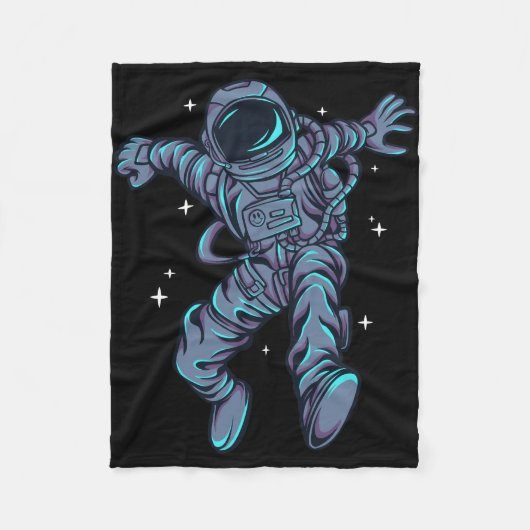Astronaut im Weltraum Fleecedecke (Vorderseite)