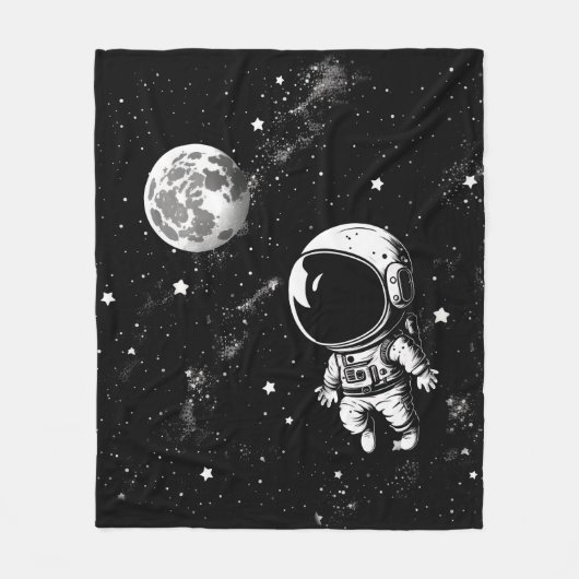Astronaut im Weltraum Fleecedecke (Vorderseite)
