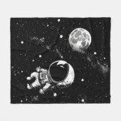 Astronaut im Weltraum Fleecedecke (Vorderseite (Horizontal))