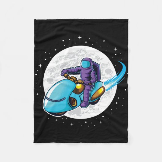 Astronaut im Weltraum Fleecedecke (Vorderseite)