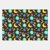 Astronaut im Weltraum Geschenkpapier Set (Vorderseite 2)