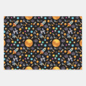 Astronaut im Weltraum Geschenkpapier Set (Vorderseite)