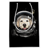 Astronaut im Weltraum Golden Retriever Lover Pet D Mittlere Geschenktüte (Vorderseite)