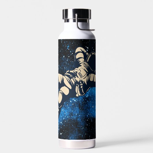 Astronaut im Weltraum-Individuelle Name Trinkflasche (Links)