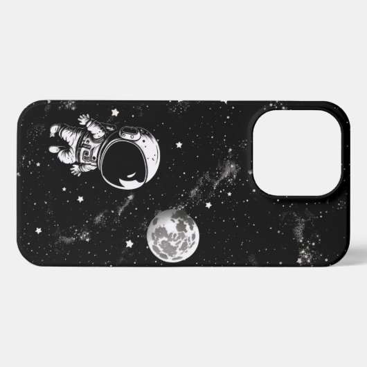Astronaut im Weltraum iPhone Hülle (Rückseite (Horizontal))