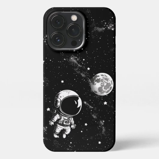 Astronaut im Weltraum iPhone Hülle (Rückseite)