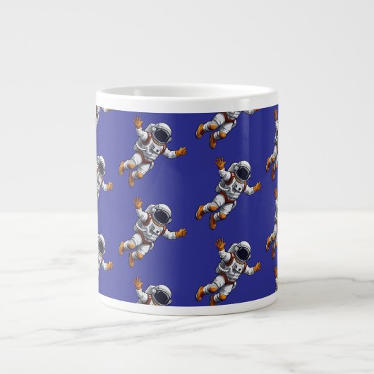 Astronaut im Weltraum Jumbo-Tasse (Vorderseite)