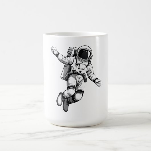 Astronaut im Weltraum Kaffeetasse (Mittel)