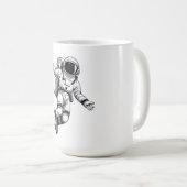 Astronaut im Weltraum Kaffeetasse (VorderseiteRechts)