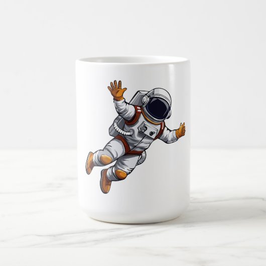 Astronaut im Weltraum Kaffeetasse (Mittel)
