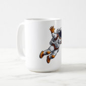 Astronaut im Weltraum Kaffeetasse (Vorderseite Links)
