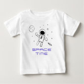 Astronaut im Weltraum - Kunst in Schwarz, Weiß und Baby T-shirt (Vorderseite)