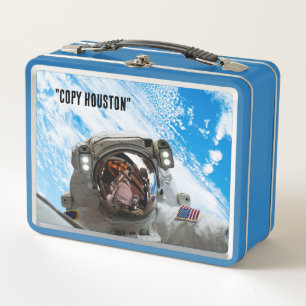 Astronaut im Weltraum Metall Brotdose