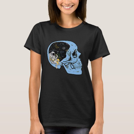 Astronaut im Weltraum mit Biergalaxie T-Shirt (Vorderseite)