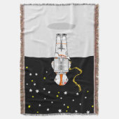 Astronaut im Weltraum mit Kurzem Wind gefangen Decke (Vorderseite Vertikal)