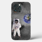 Astronaut im Weltraum mit Planet Erde Case-Mate iPhone Hülle (Rückseite)