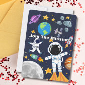 Astronaut im Weltraum, Niedliche Kinder zum ersten Einladung