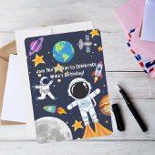 Astronaut im Weltraum, Niedliche Kinder zum ersten Einladung