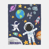 Astronaut im Weltraum, Niedliche Kinder zum ersten Fleecedecke (Vorderseite)