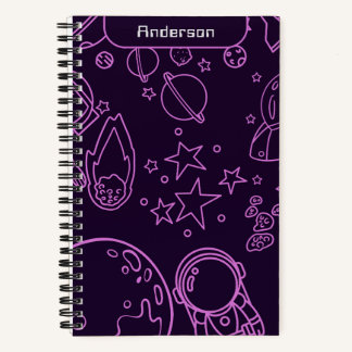 Astronaut im Weltraum Notizblock