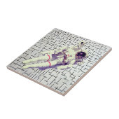 Astronaut im Weltraum - Retro Dreamscape Fliese (Seite)