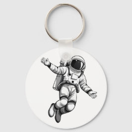 Astronaut im Weltraum Schlüsselanhänger