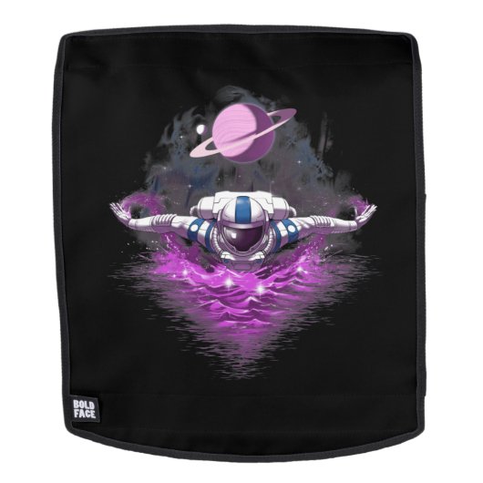 Astronaut im Weltraum schwimmen Rucksack (Abnehmbare Front)