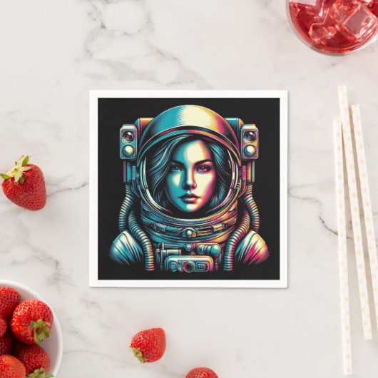 Astronaut im Weltraum! Serviette (Beispiel)