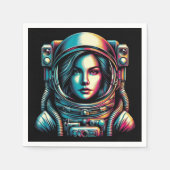 Astronaut im Weltraum! Serviette (Vorderseite)