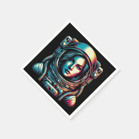 Astronaut im Weltraum! Serviette (Ecke)