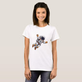 Astronaut im Weltraum T-Shirt (Vorne ganz)