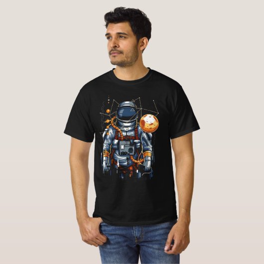 " Astronaut im Weltraum " T-Shirt (Vorne ganz)
