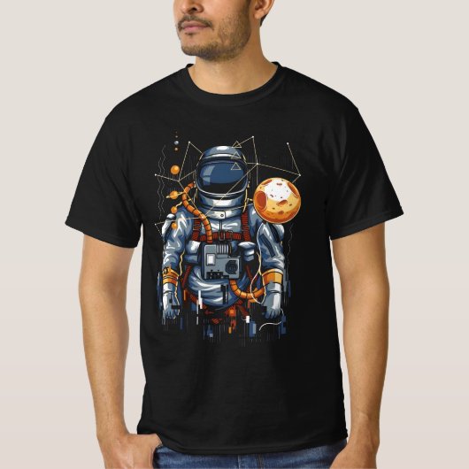 " Astronaut im Weltraum " T-Shirt (Vorderseite)
