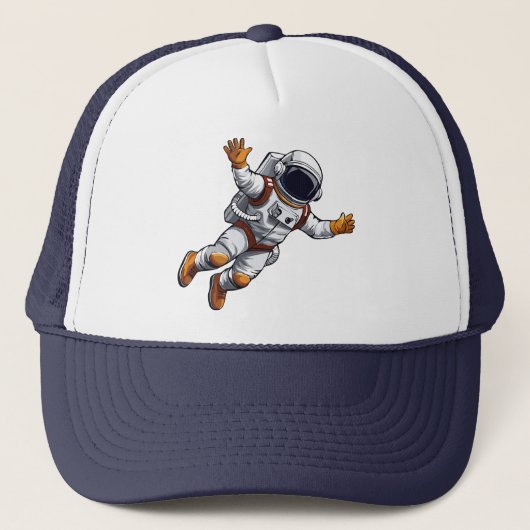 Astronaut im Weltraum Truckerkappe (Vorderseite)