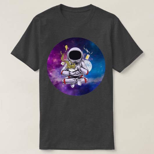 Astronaut im Weltraum verhungern T-Shirt (Design vorne)