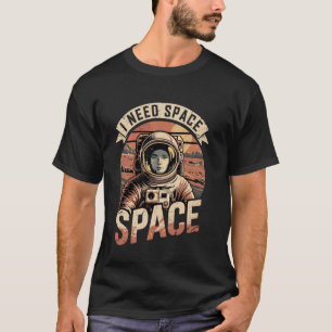Astronaut im Weltraum Vintage Mars Planet Besetzen T-Shirt