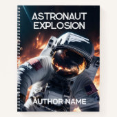 Astronaut im Weltraumbuch-Notebook Notizblock (Vorderseite)