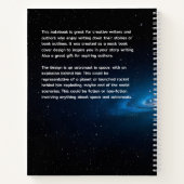 Astronaut im Weltraumbuch-Notebook Notizblock (Rückseite)