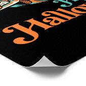 Astronaut im Weltraumpumpenplaneten Halloween Poster (Ecke)