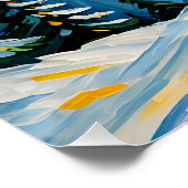 Astronaut im Winterwald Poster (Ecke)