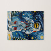 Astronaut im Winterwald Puzzle (Horizontal)