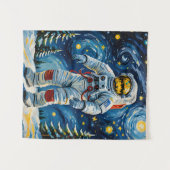 Astronaut im Winterwald Wandteppich (Vorderseite (Horizontal))