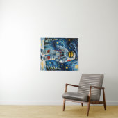 Astronaut im Winterwald Wandteppich (Beispiel (Horizontal))