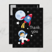 Astronaut in der Ferne danke der Postkarte (Vorne/Hinten)