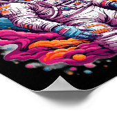 Astronaut in der Galaxie verloren Poster (Ecke)