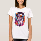 Astronaut in der Galaxie verloren T-Shirt (Vorderseite)