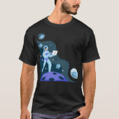 Astronaut in der Raumfahrt T Shirt Design (Vorderseite)