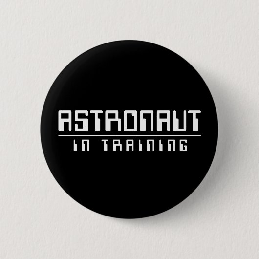 Astronaut in der Trainingstaste Button (Vorderseite)